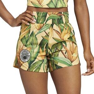 NWT Farm Rio for Adidas Training Pacer shorts in Semi Spark Banana Print